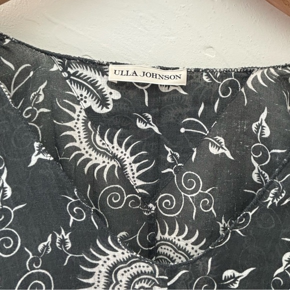 Ulla Johnson Batu Smocked Mini Dress Puff Sleeve Boho Designer Size 2/4 - Picture 3 of 9